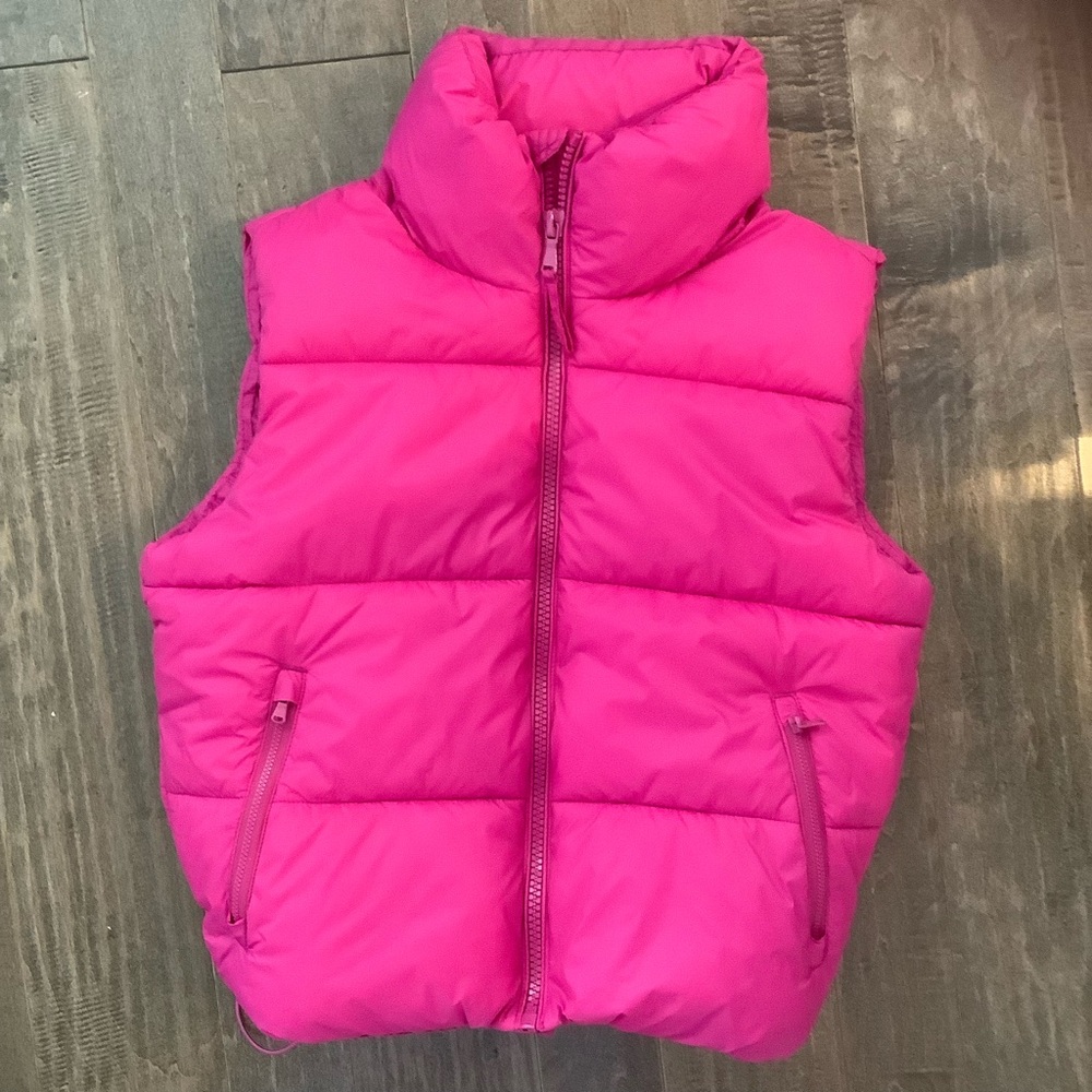 Old Navy Hot Pink Puffer Vest, S